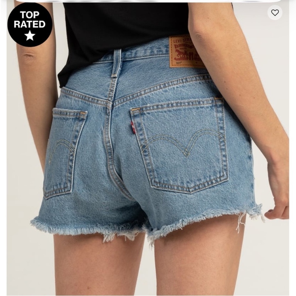 Levi’s genuine 501 Denim frayed distressed cut off Shorts Sz 27 festival boho